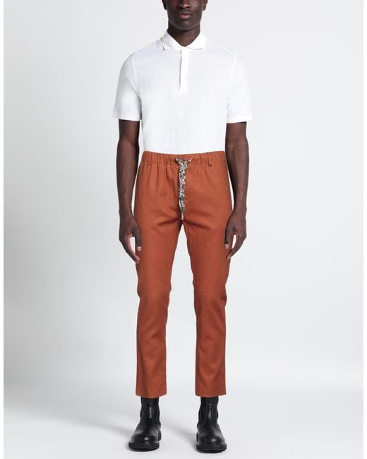 Daniele Alessandrini Red Trouser for men