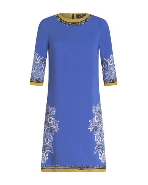 Etro Blue Mini-Kleid