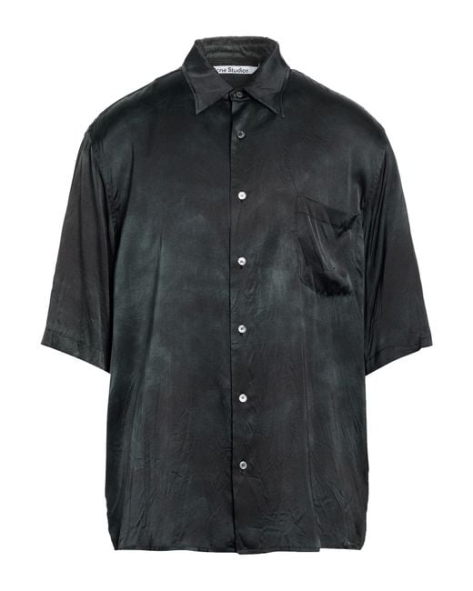 Acne Black Shirt Viscose, Elastane for men