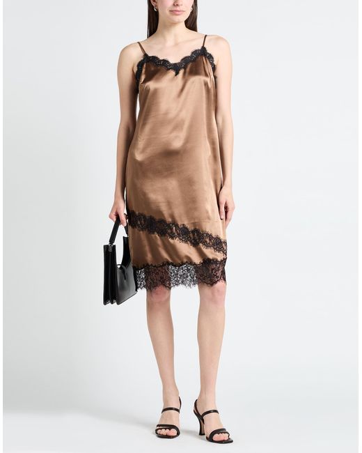 Twinset Brown Midi Dress