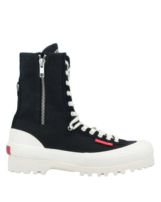 PAURA x SUPERGA Black Ankle Boots