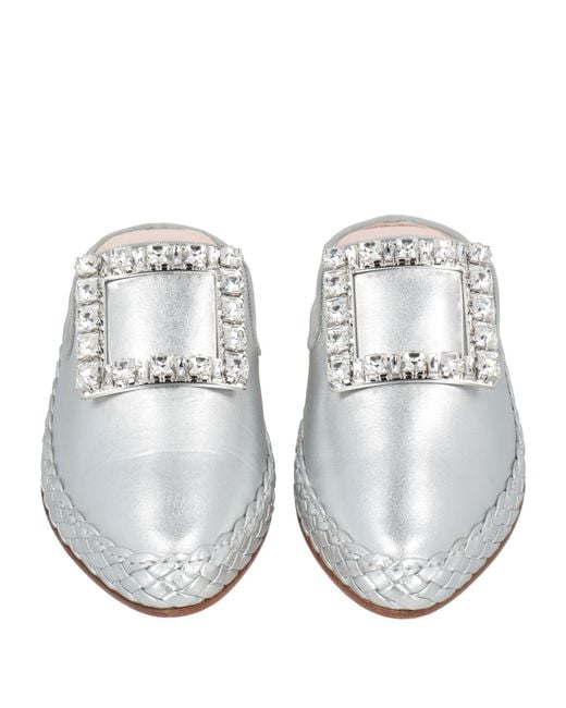 Roger Vivier White Mules & Clogs