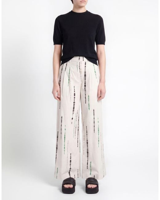 Officine Generale White Pants Cotton