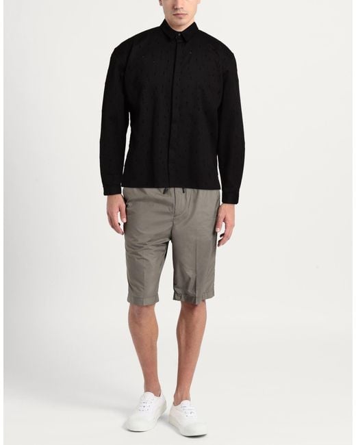MARSĒM Black Denim Shirt for men