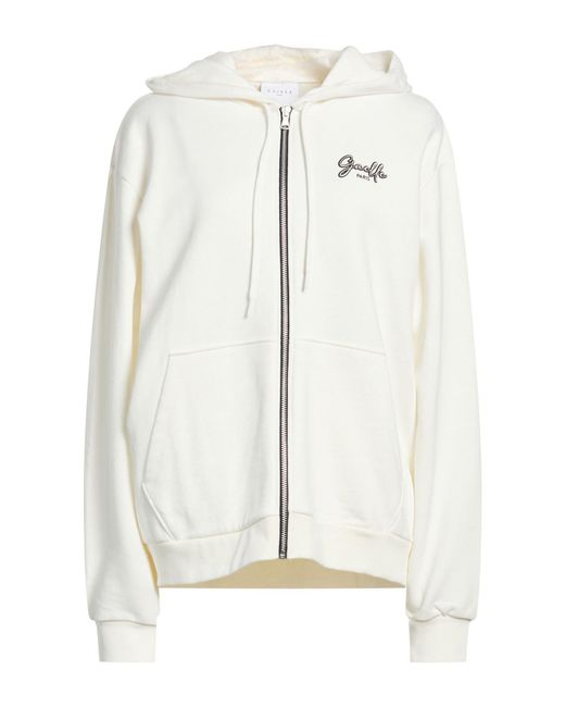 Gaelle Paris White Sweatshirt Cotton, Elastane