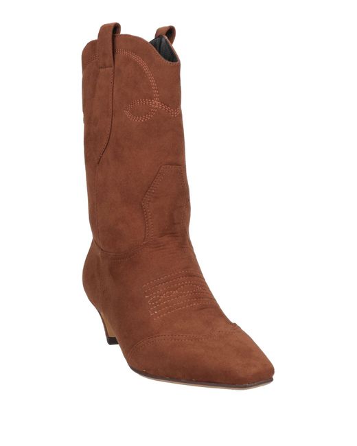 Jijil Brown Ankle Boots