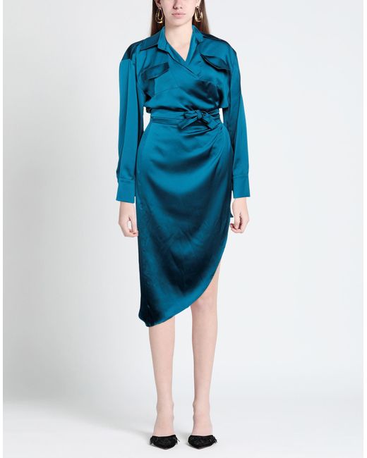 ACTUALEE Blue Midi Dress