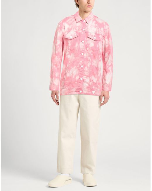 Guess Pink Denim Outerwear for men