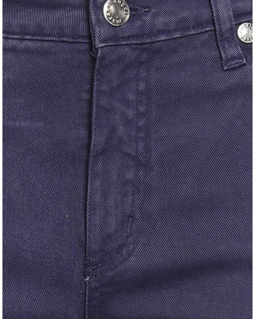 Angelo Marani Blue Pants Cotton, Elastane