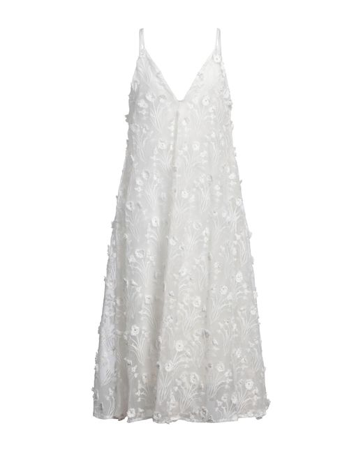 Agua Bendita White Midi Dress