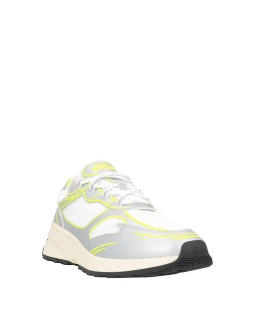 DSquared² White Sneakers Textile Fibers, Synthetic Material