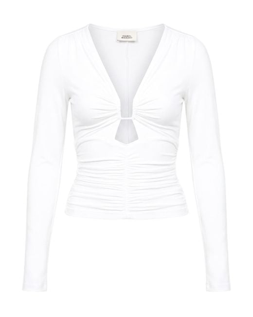Isabel Marant White Top Viscose, Elastane