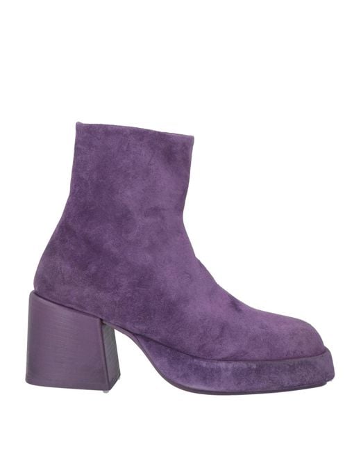 Marsèll Purple Ankle Boots Leather