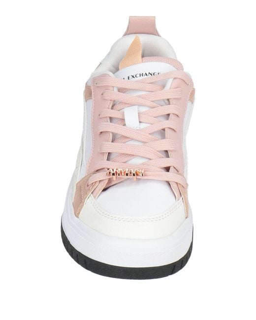ARMANI EXCHANGE White Sneakers Polyester, Polyurethane
