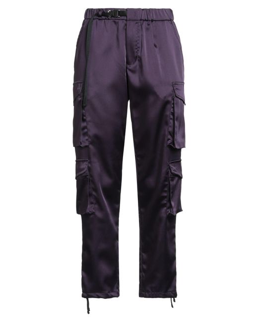 White Sand Blue Pants Polyester, Elastane