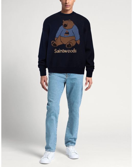SAINTWOODS Pullover in Blue für Herren