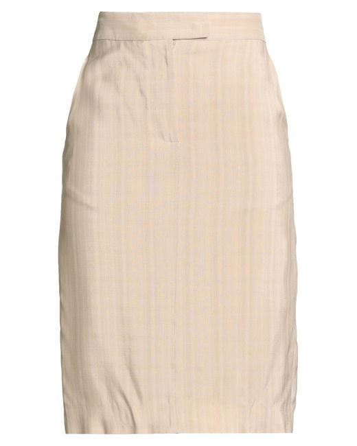 Semicouture Natural Midi Skirt Viscose
