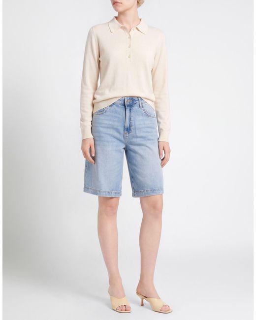 Liu Jo Blue Denim Shorts Cotton, Lyocell