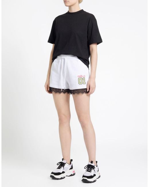 Gaelle Paris White Shorts & Bermuda Shorts Cotton, Polyester