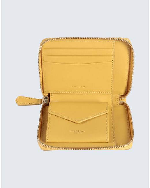 Serapian Yellow Wallet Soft Leather
