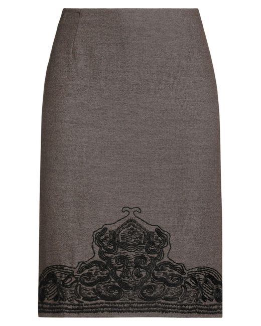 Etro Gray Midi Skirt