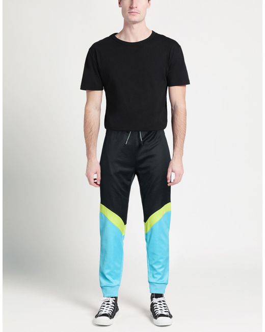 Bikkembergs Blue Pants Polyester, Cotton, Elastane for men