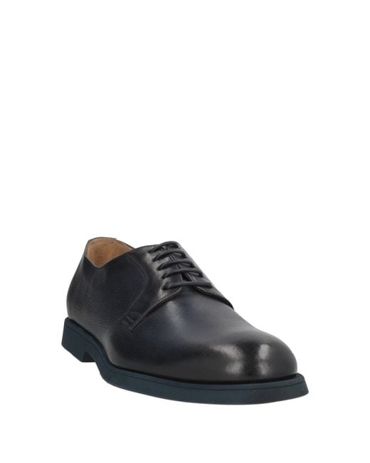 Doucal's Gray Midnight Lace-Up Shoes Leather for men