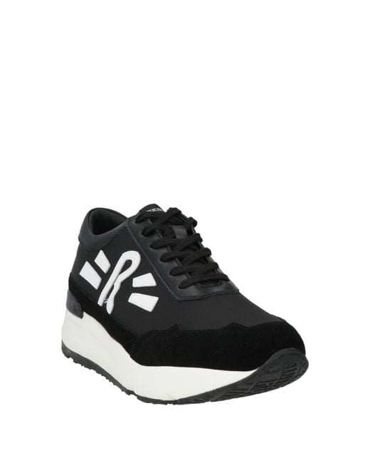 Rucoline Black Sneakers Leather, Textile Fibers for men