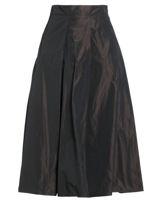 Alpha Studio Gray Midi Skirt Polyester