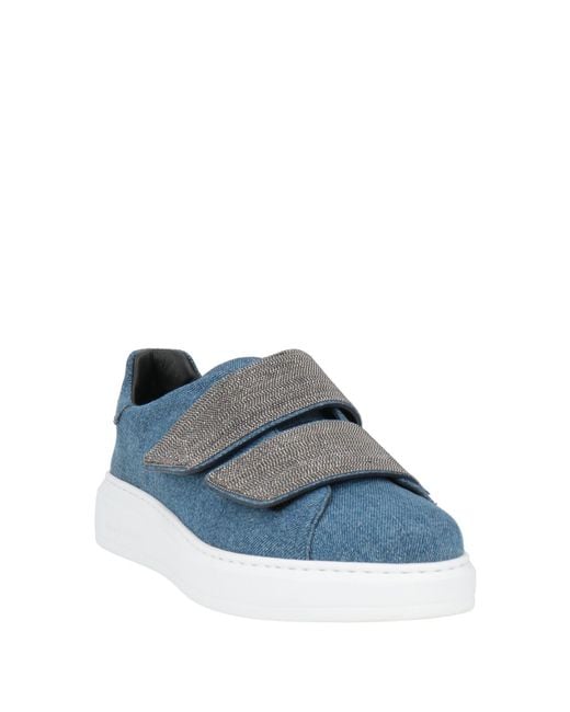 Fabiana Filippi Blue Sneakers Cotton, Elastane