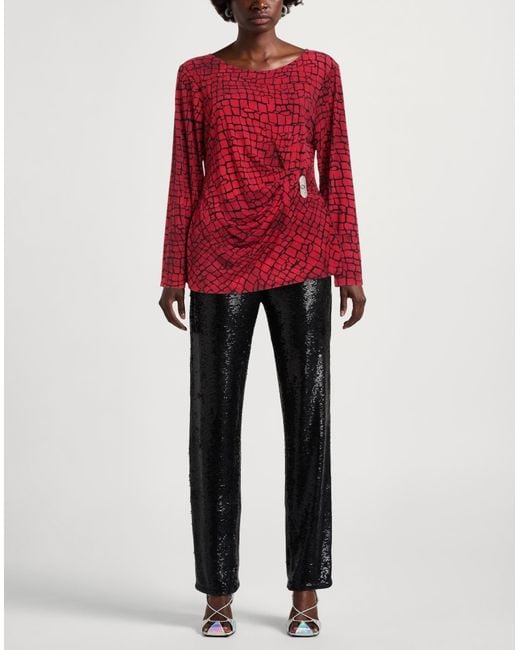 Calvin Klein Red T-Shirt Polyester, Elastane