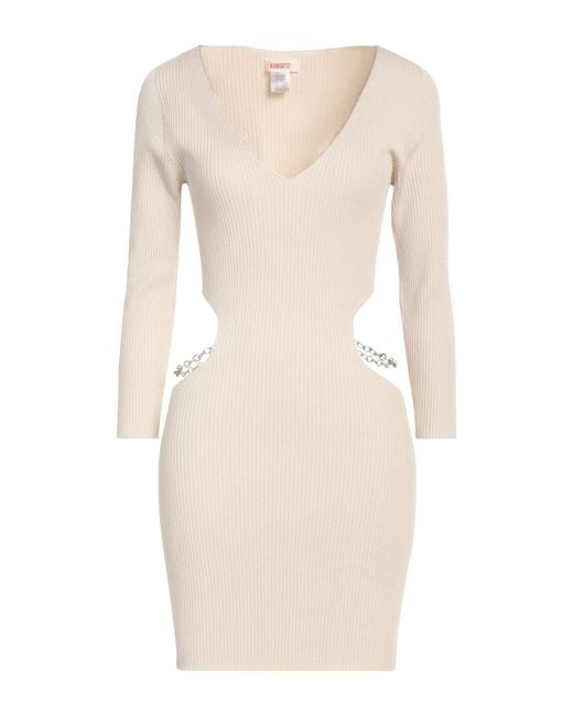 Kontatto Natural Mini Dress Viscose, Acrylic, Elastane