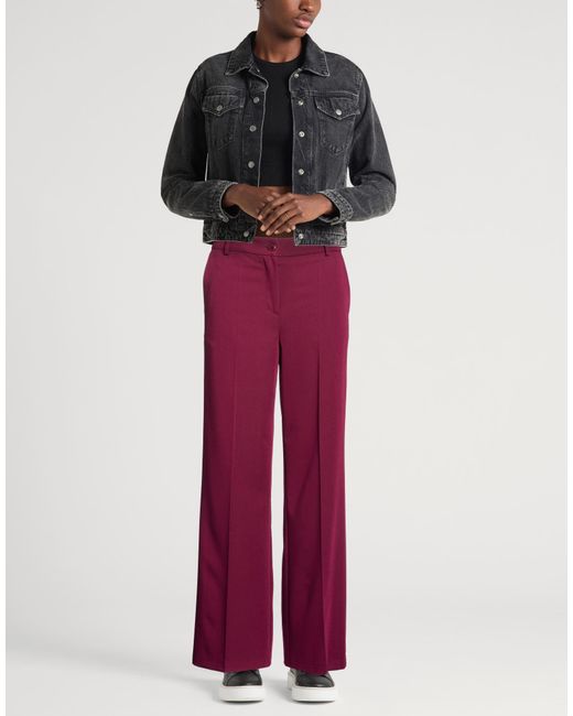 Kontatto Red Pants Polyester, Viscose, Elastane