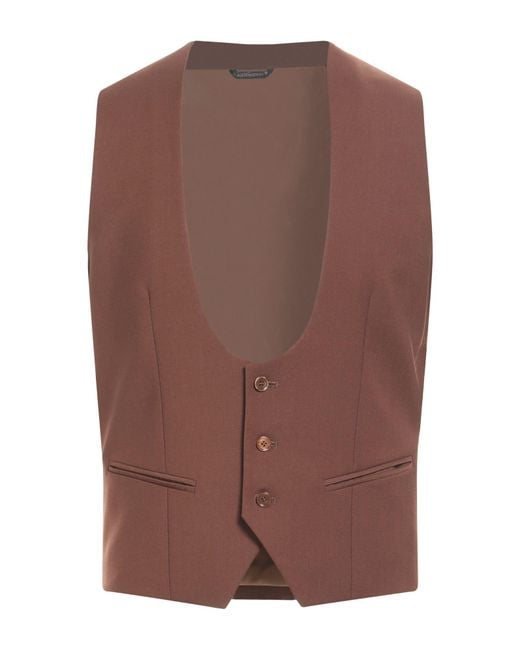 Daniele Alessandrini Brown Waistcoat for men