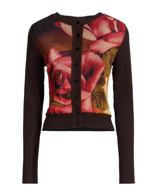 Jean Paul Gaultier Red Cardigan Viscose, Polyester