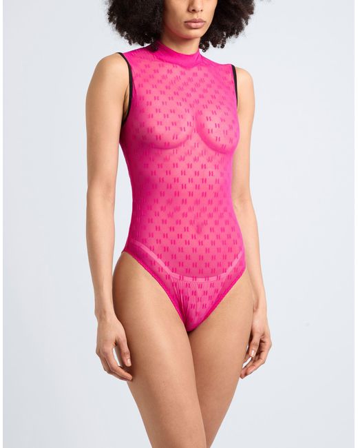 Karl Lagerfeld Pink Lingerie Bodysuit