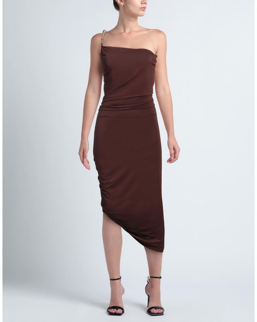SIMONA CORSELLINI Purple Mini Dress Viscose, Elastane