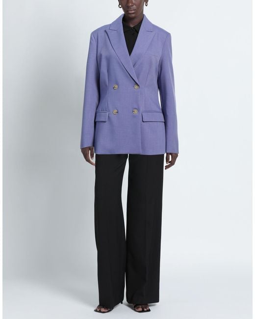 SOLOTRE Purple Blazer Polyester, Elastane