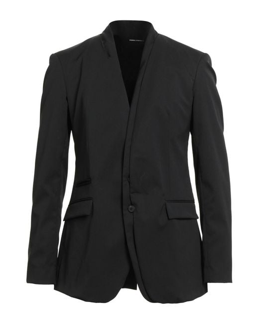 Isabel Benenato Black Blazer Polyester, Virgin Wool, Elastane for men