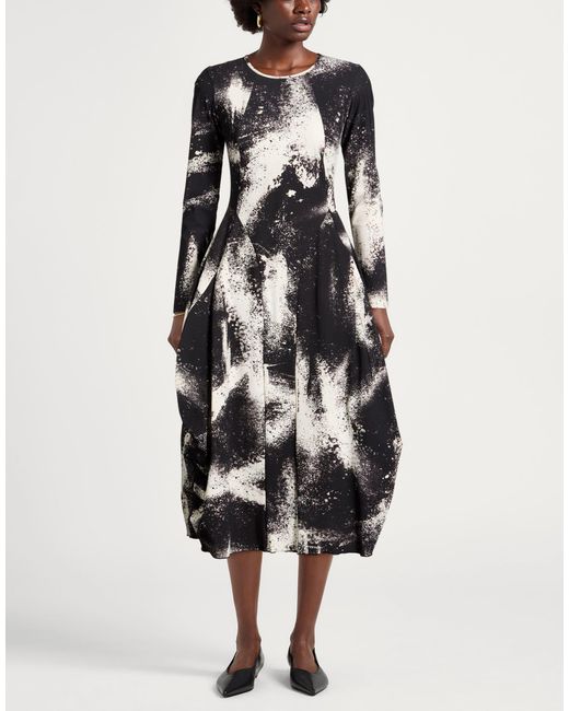 High Black Midi Dress