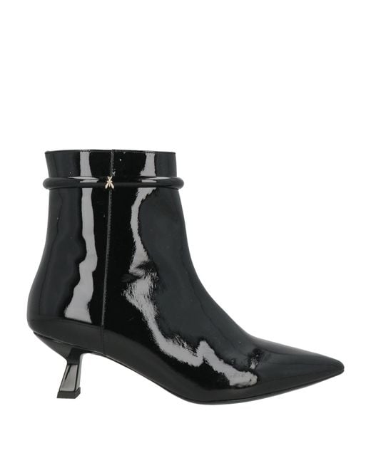 Patrizia Pepe Black Ankle Boots Leather