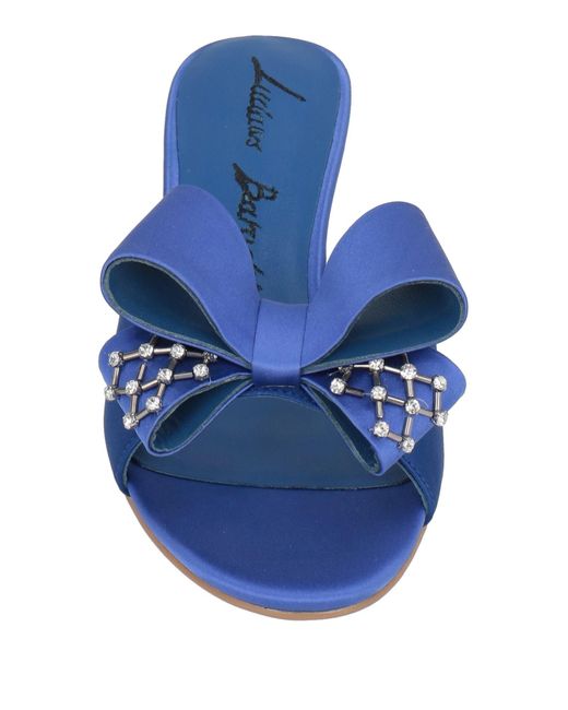 Luciano Barachini Blue Sandals Textile Fibers