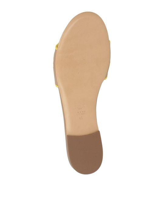 Fendi Metallic Light Sandals Leather