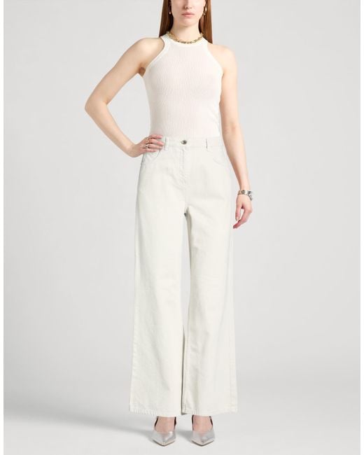 Patrizia Pepe White Light Jeans Cotton