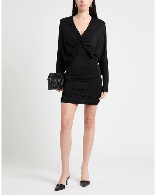 Pinko Black Mini Dress Viscose, Polyester, Nylon, Elastane