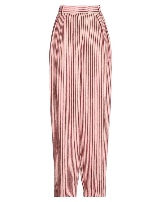 LaDoubleJ Red Pants Linen, Viscose, Cotton, Polyester