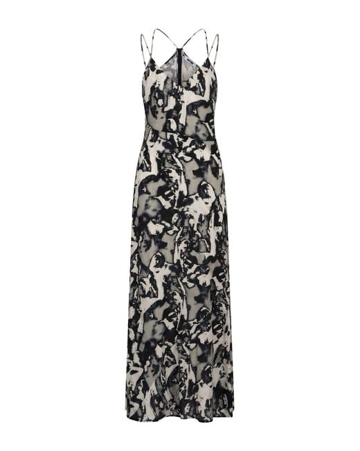 Grifoni White Maxi Dress Silk