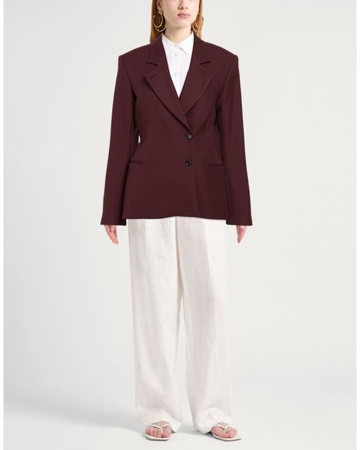 BITE STUDIOS Purple Blazer Wool