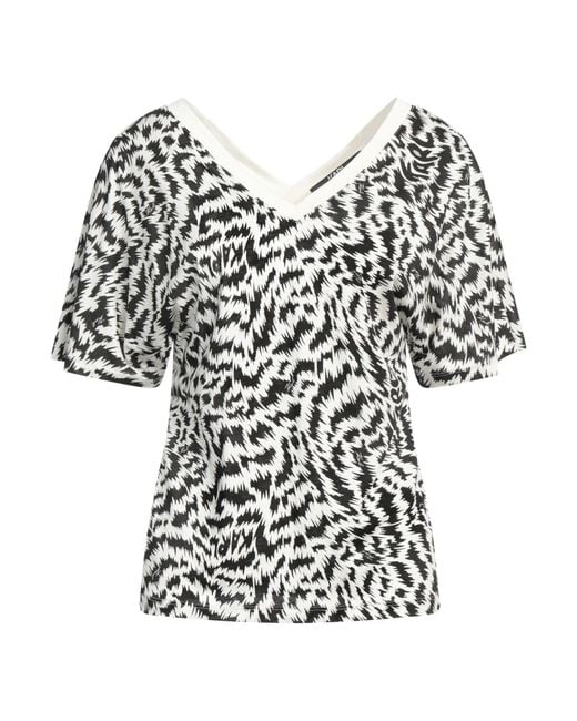 Karl Lagerfeld Black T-Shirt Lyocell, Cotton