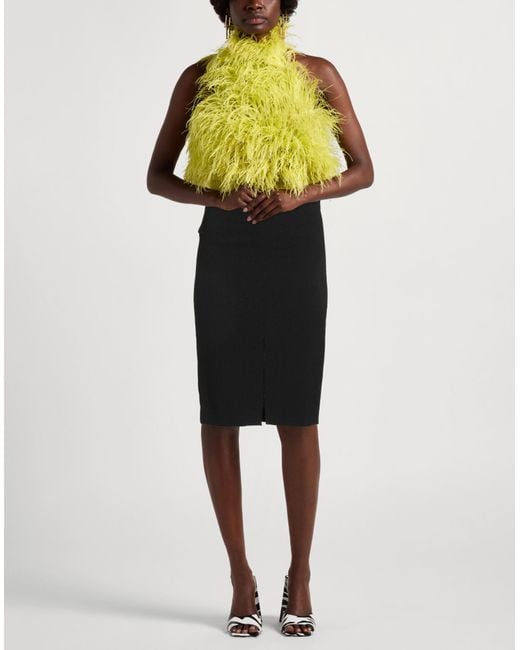 ViCOLO Black Midi Skirt Polyester, Acetate